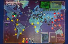 Setup del juego de mesa Pandemic