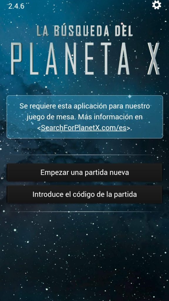 Captura de pantalla de la aplicación THe Search for Planet X en celular Androind